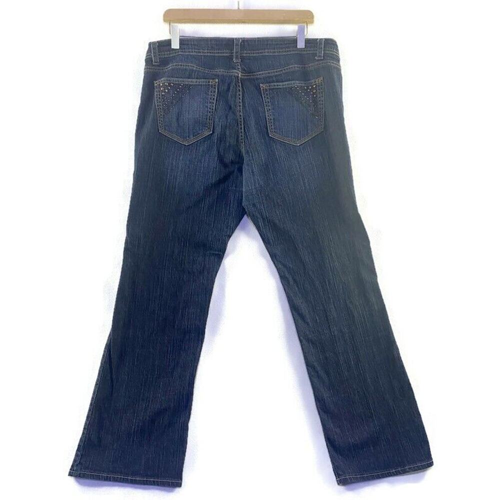 Jordache Blue Jeans Women's Size 16 Bootcut w/Embellished Back Pockets